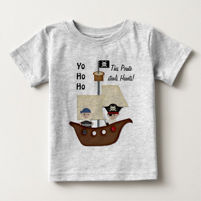 Pirat Frakt Treasure Baby T-shirt (Framsida)