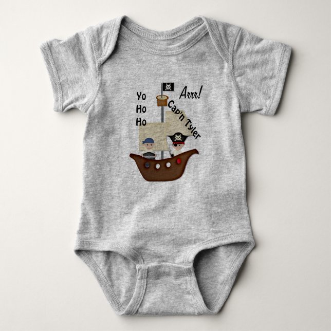 Pirat Frakt Treasure Baby Tröja (Framsida)