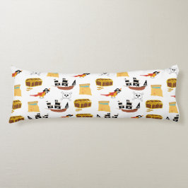 Pirat Frakt Treasure Chest Theme Mönster Kroppskudde