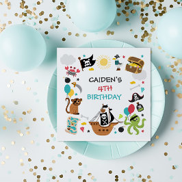 Pirat Frakt Treasure Födelsedagsfest Pappersservett