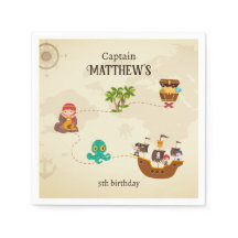 Pirat Frakt Treasure Karta Barn Födelsedagsfest