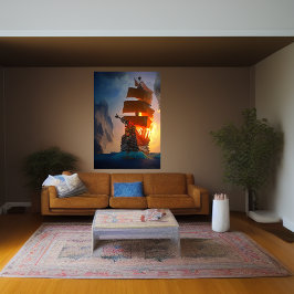 Pirat-frakten på havet | AI Art Poster