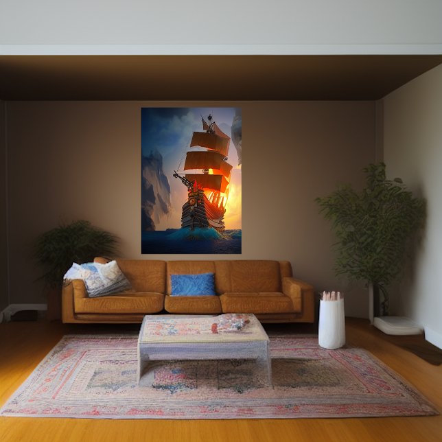 Pirat-frakten på havet | AI Art Poster (Skapare uppladdad)