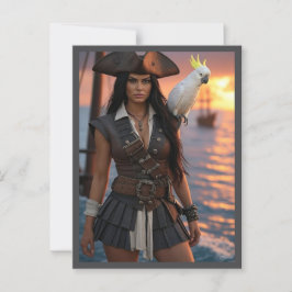  Pirat Frau Sundowner Vykort