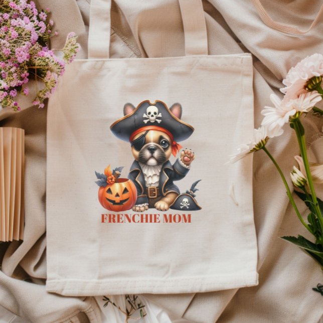 Pirat French Bulldog Halloween Frenchie Mamma Tygkasse (Skapare uppladdad)