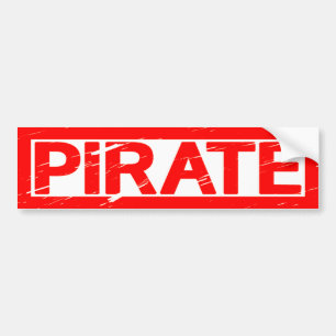 Pirat Frimärke Bildekal