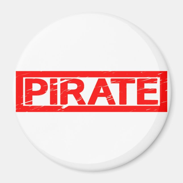 Pirat Frimärke Magnet (Framsidan)