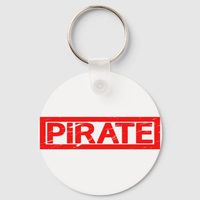 Pirat Frimärke Nyckelring (Framsida)