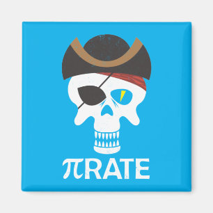 pirat Funny Pi Day Math Skull Magnet