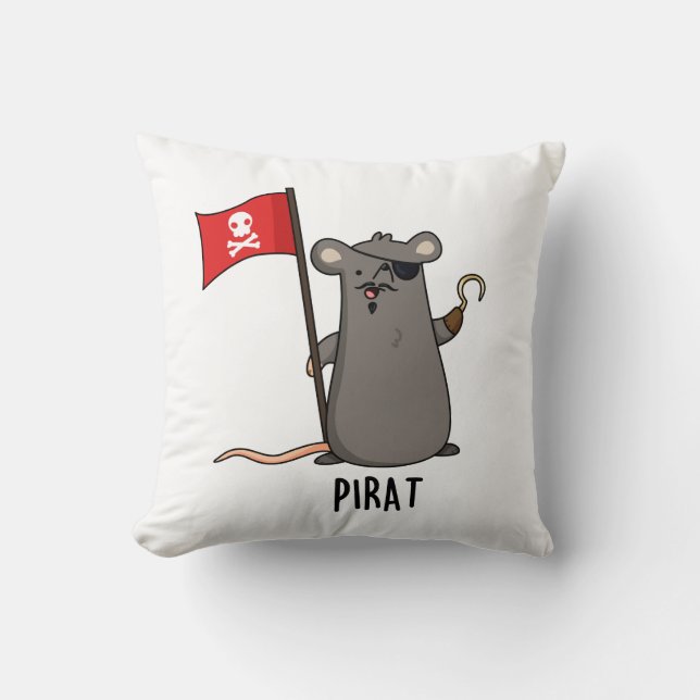 Pirat Funny Pirat Råtta Pun Kudde (Framsida)