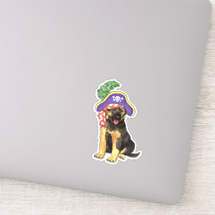 Pirat German Shepherd Vinyl Sticker Klistermärken