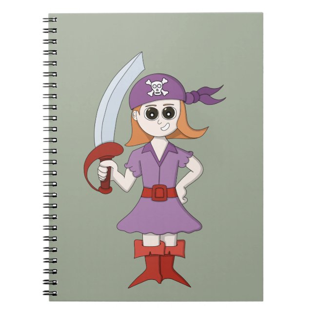 Pirat Girl Anteckningsbok (Framsidan)