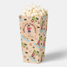 Pirat Girl Treasure Karta Roligt Födelsedagsfest 