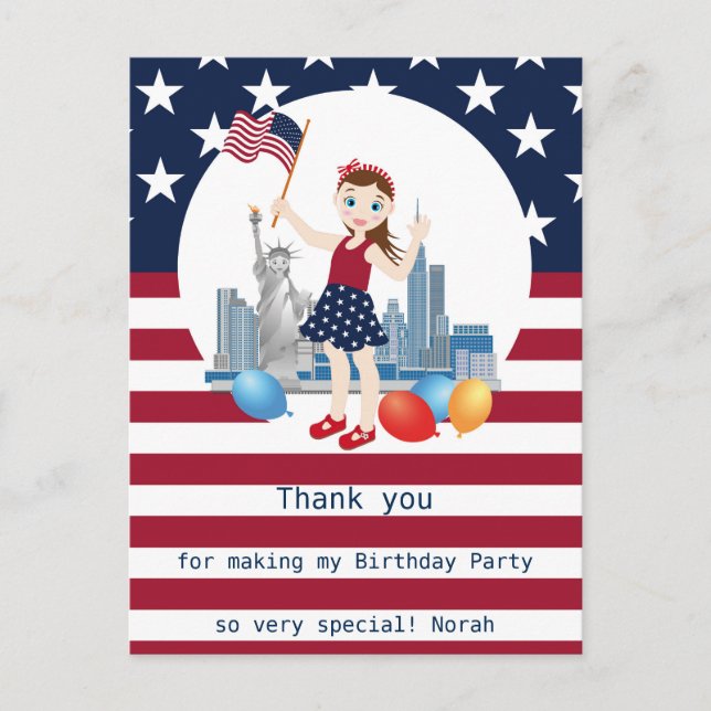 Pirat Girl Treasure Karta Roligt Födelsedagsfest  Vykort (Framsida)