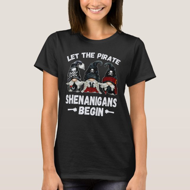 Pirat Gnome lät Pirat-snutarna börja med T Shirt (Framsida)