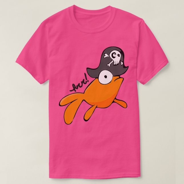 Pirat Goldfish T Shirt (Design framsida)