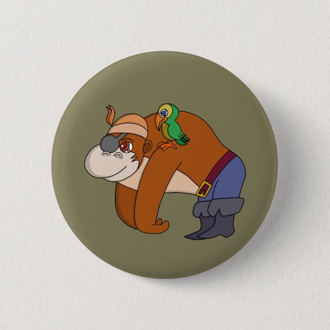 Pirat Gorilla Knapp (Framsida)