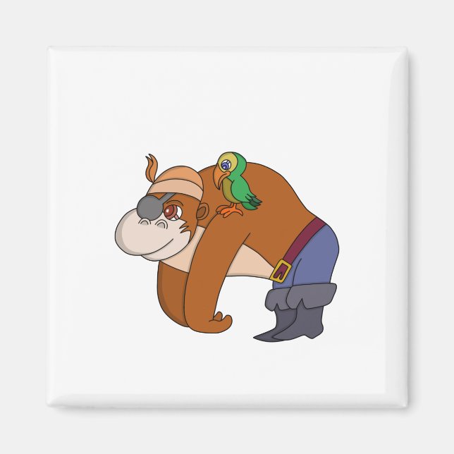 Pirat Gorilla Magnet (Framsidan)