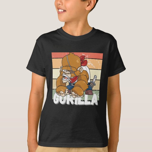 Pirat Gorilla T Shirt (Framsida)
