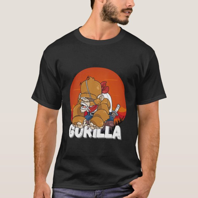 Pirat Gorilla T Shirt (Framsida)