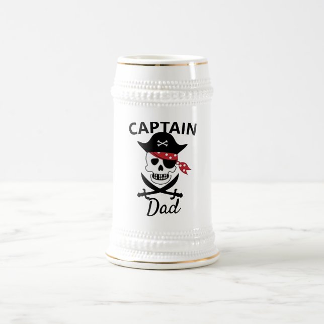 Pirat Grafikkeramiskt öl Mugg, Pub, öl för hemmet Sejdel (Center)