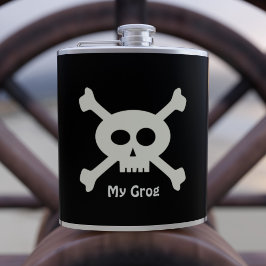 Pirat Grog Cute Skull & Crossbone Hip-kolv Fickplunta