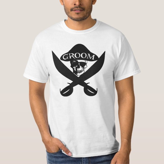 Pirat Groom Shirt Tee Shirt (Framsida)