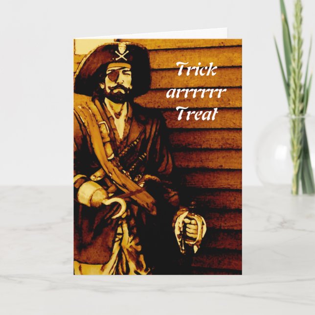 Pirat Halloween-kort Kort (Framsida)