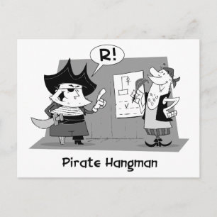 Pirat Hangman-vykort Vykort