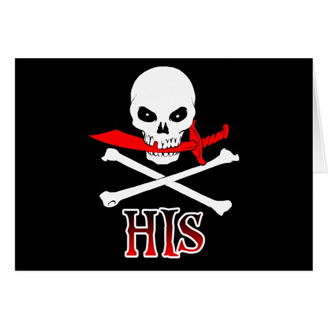 Pirat Hans Hälsningskort (Framsidan Horizontal)