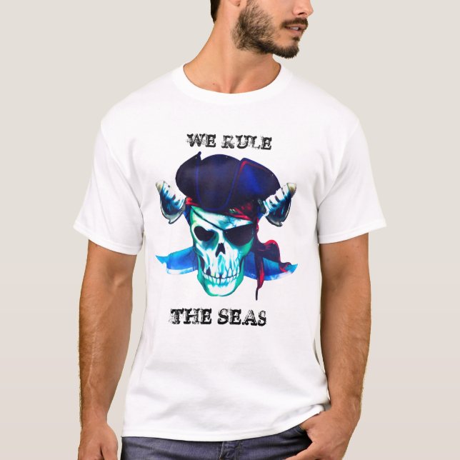 Pirat Head Tshirt T Shirt (Framsida)
