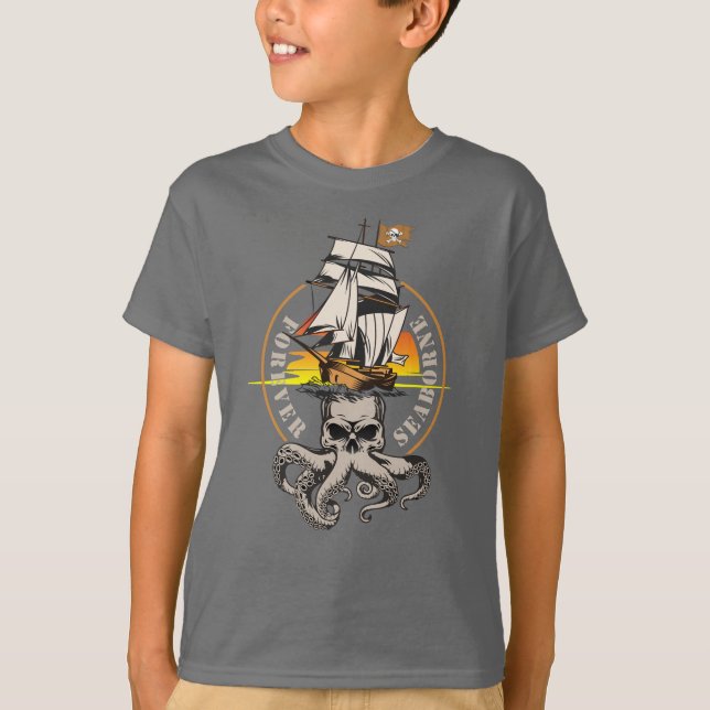 Pirat i Seaborne | Barn T Shirt (Framsida)