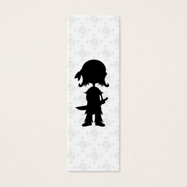 Pirat i Silhouette Bookmark Litet Visitkort (Framsidan)