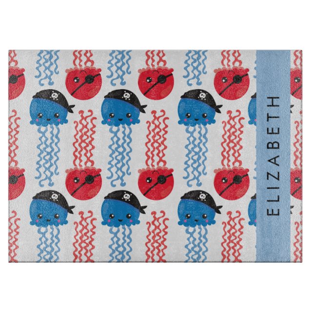 Pirat-jellyfish, Jellyfish Mönster, ditt namn (Framsidan)