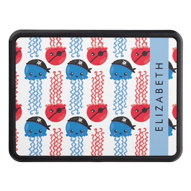 Pirat-jellyfish, Jellyfish Mönster, ditt namn Dragkroksskydd (Framsidan)