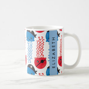 Pirat-jellyfish, Jellyfish Mönster, ditt namn Kaffemugg