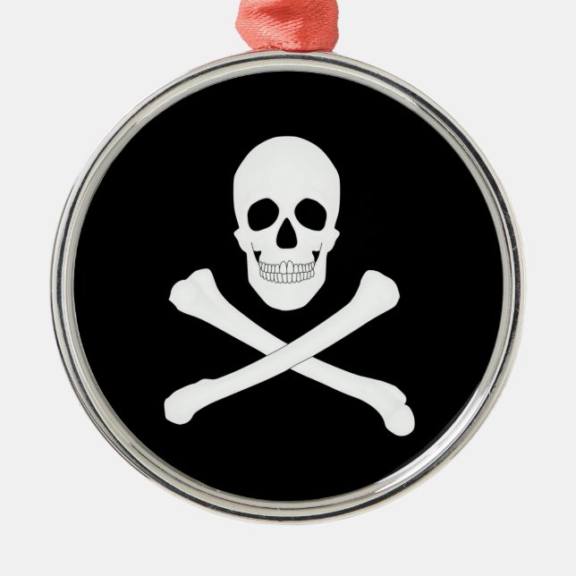 Pirat (Jolly Roger) Flagga Ceramic Ornament (Framsidan)