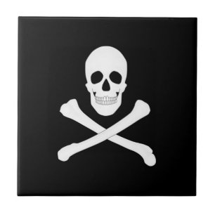 Pirat (Jolly Roger) Flagga Kakelplatta