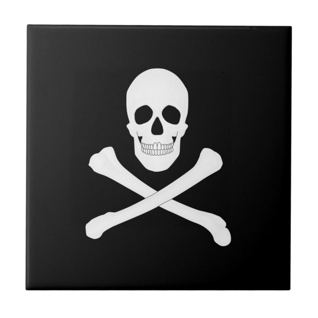 Pirat (Jolly Roger) Flagga Kakelplatta (Framsidan)