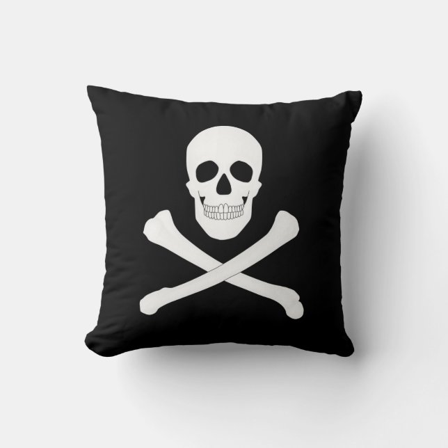 Pirat (Jolly Roger) Flagga Kudde (Framsida)