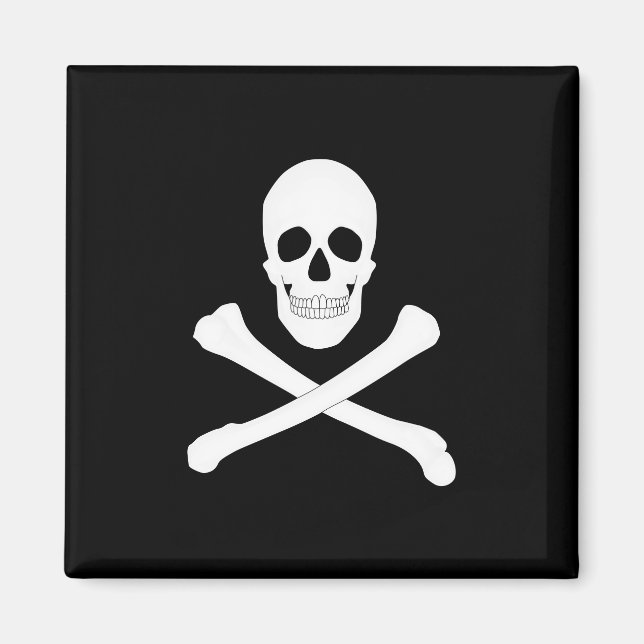 Pirat (Jolly Roger) Flagga Magnet (Framsidan)
