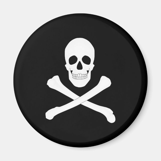 Pirat (Jolly Roger) Flagga Magnet (Framsidan)