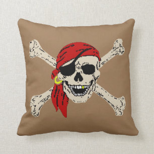 Pirat Jolly Roger Skull Dekorativ kudde