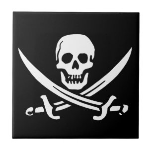 Pirat Jolly Roger Skull Kakelplatta