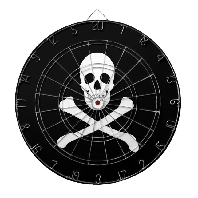 Pirat (Jolly Roger) (Skull och korsben) Darttavla (Framsidan)