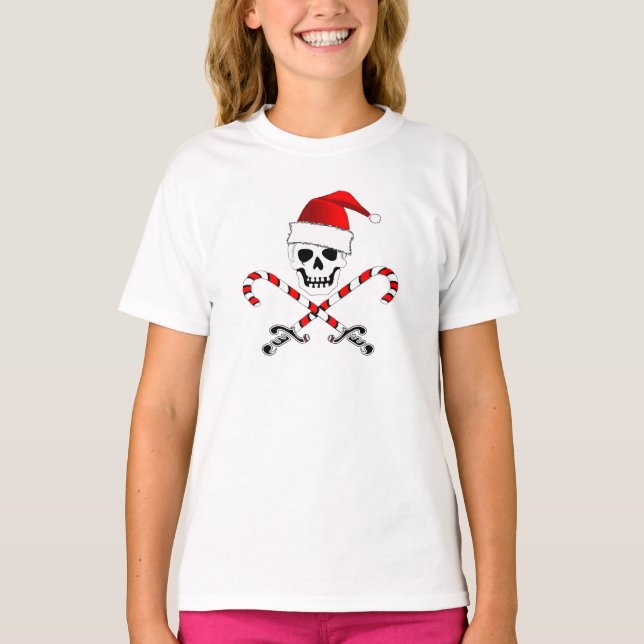 Pirat jul Jolly Roger T-Shirt (Framsida)