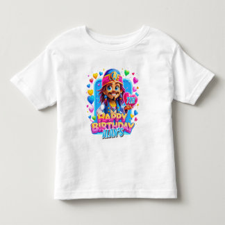 Pirat kapten Birthday Kids presenterar illustratio T Shirt