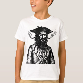 Pirat kapten Buccaneer Edward Teach S T Shirt