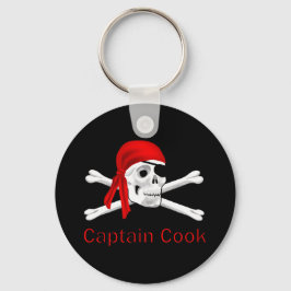 Pirat kapten Cook Keychain Nyckelring