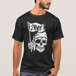Pirat kapten flagga costume och Born 2001 T Shirt